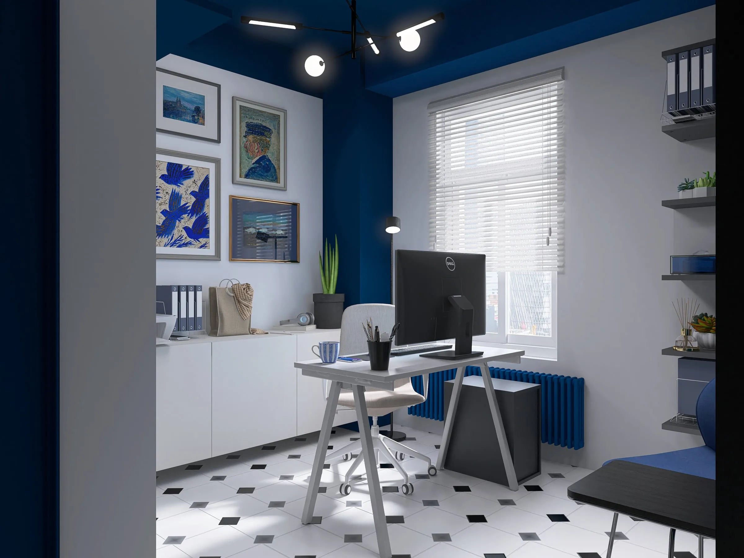 Blue Oasis — concept de birou mic